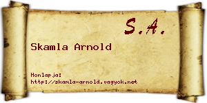 Skamla Arnold névjegykártya