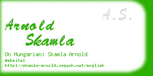 arnold skamla business card